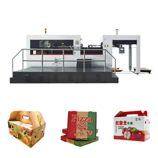Pizza & Fruit Box Making Machine Flatbed Corrugated Paper Sheet Die-Cut Creasing Machine