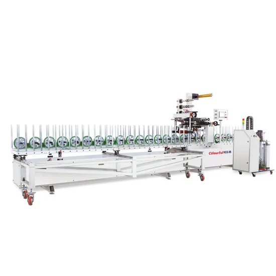 PUR Glue Wood Veneer Profile Wrapping Machine PVC Film Profile Wrapping Machine