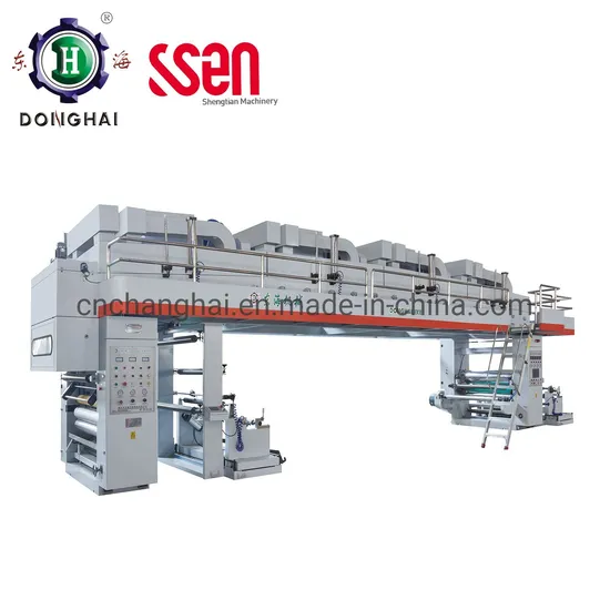 Donghai GF-a Model Full Servo Driven High Speed Solventbased Dry Laminating Machine 220m/Min High Speed Dry Laminator with Drying Tunnel Drying Oven for Pouches