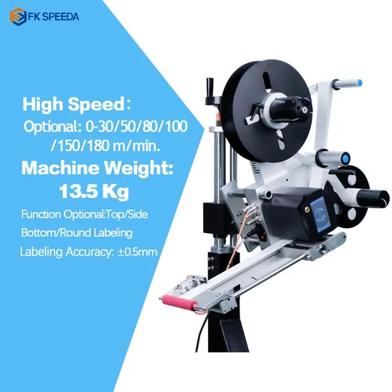 High Speed Production Line Automatic Top Labeling Machine Head
