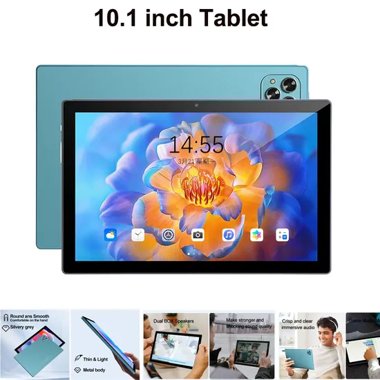 10 Inch Screen Android 15 Tablet PC Mtk6769 Mtk8786 Octa Core 2.0GHz 2GB 32GB 1280*800/1920 X 1200FHD Gms WiFi 4G LTE Calling Restaurant Food Ordering Tablet