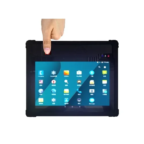 Rugged 8" Biometric Tablet with Fingerprint and Card Reader for ID Enrollment