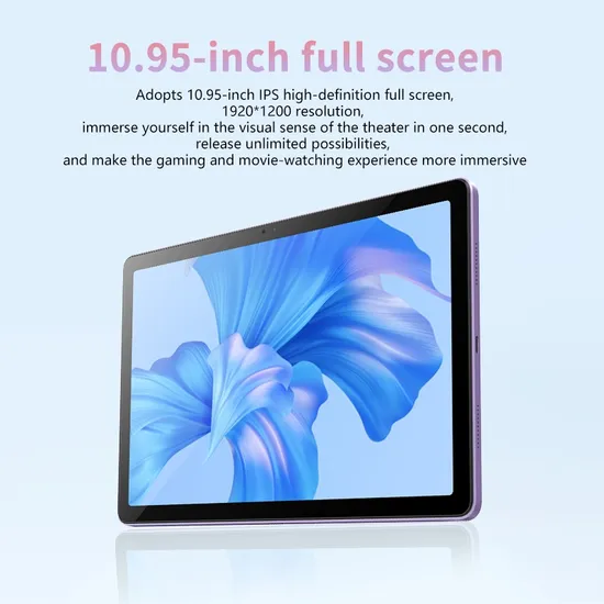 10.95 Inch Full Screen Android 14 Dual SIM Dual Standby 5g Tablet GPS 6+128GB Memory 2K Touch Screen 8000mAh Battery Mtk Octa Core Netbook Mini PC