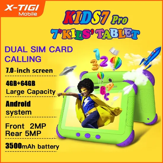 Kids7 PRO Android Children′ S Tablet Dual SIM Card Full Network Support