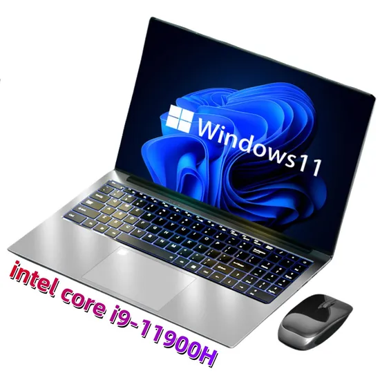Intel Core I9 11th Gen I9 11900h 15.6 Inch IPS Octa Core 16 Thread Notebook M2 256GB 512GB 1tb 2tb SSD Business Office Laptop