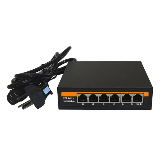 6* 10/100Mbps Adaptive RJ45 Ports, 4* 10/100Mbps Poe Ports, 2* Uplink Industrial-Grade DIN-Rail Optical Access Ethernet Network Switch