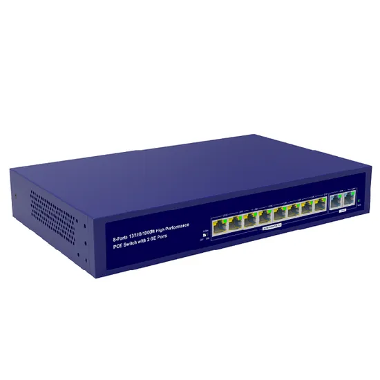 10 Ports Poe Switch 8*10/100Mbps Poe Ports, 2*10/100Mbps up-Link Port Comply with IEEE802.3af/at Pd Equipment