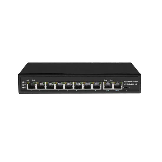 10/100Mbps 8 Ports Poe Switch with Giga RJ45 Uplink
