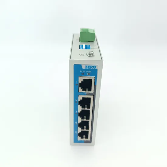5-Port Industrial-Grade DIN-Rail Ethernet Router with Nat