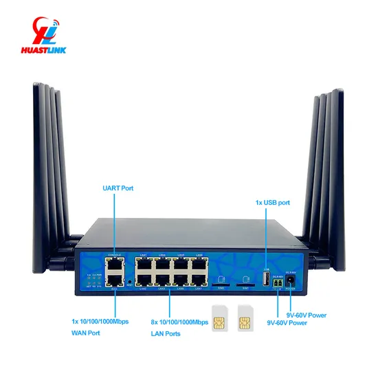 Dual SIM Card 5g 4G Router Mt7981 WiFi6 Ax3000 Wireless Modem Openwrt 8 Ge LAN Port