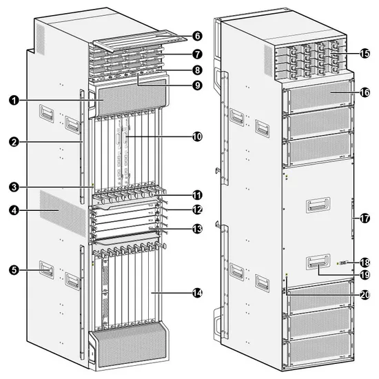 Network Router Ne5000e-X16b Cr5bbkp6ba60 Netengine Cluster CCC Clc Chassis Components AC Power Wireless Router