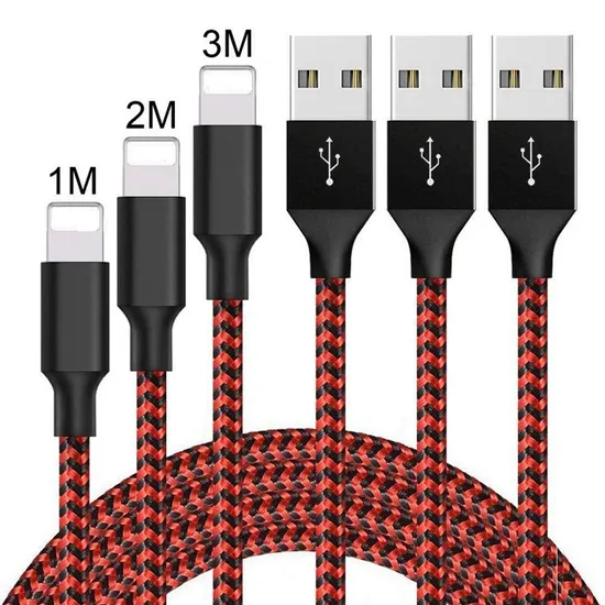 Hot Sale Factory Price Wholesale Mobile Phone Cable Accessory Nylon Braiding Long Micro Phone Cable