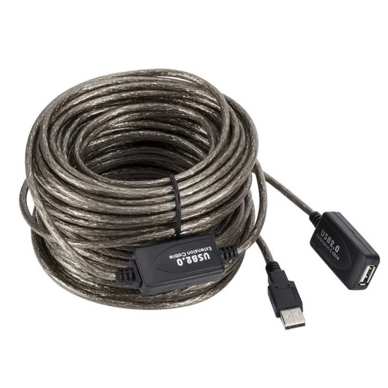 50 Meters (150FT) Active USB 2.0 Extension Data Video Cable