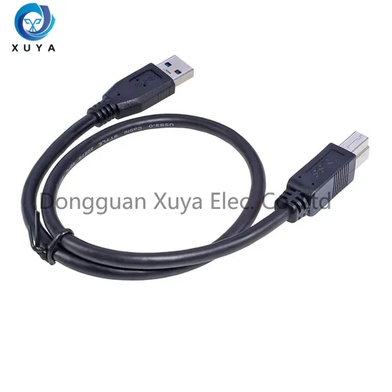 Custom Overmold USB Type B Printer Cable USB2.0 Data Cable Braided Black PVC Cable