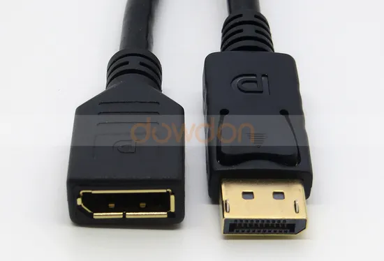 Gold Plated Displayport Dp Male to Female Audio Video Adapter Extension Cable 20cm