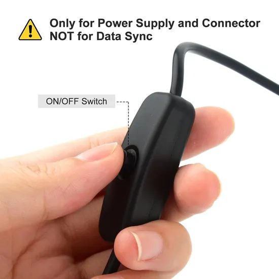 2m UL 2464 22AWG USB Cable with on/off Switch for DIY Projects