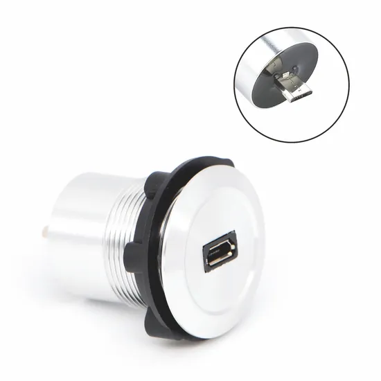 Onpow Micro USB Connector/Mini USB/ Panel Mount 22mm/Metal Plug/Chargers