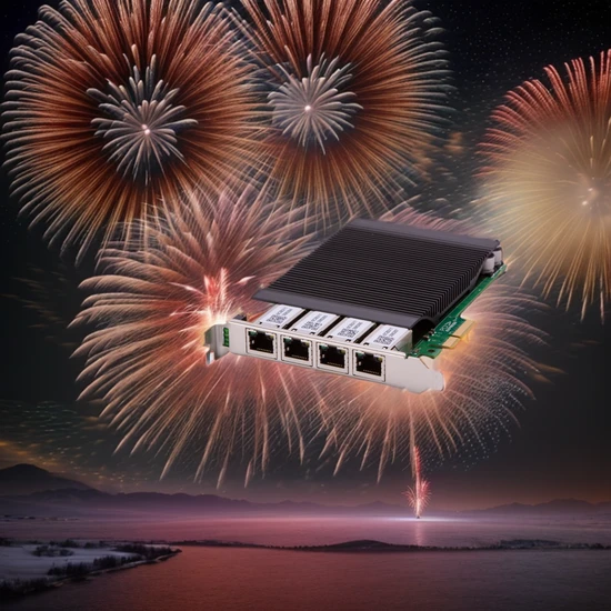 Mss Gigabit Quad Port Ethernet Card with Poe Support