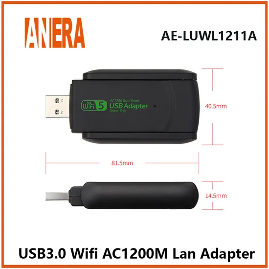 Factory Price WiFi Dongle 1200Mbps Antenna 802.11AC USB Wireless Adapter for Smart Android TV Box