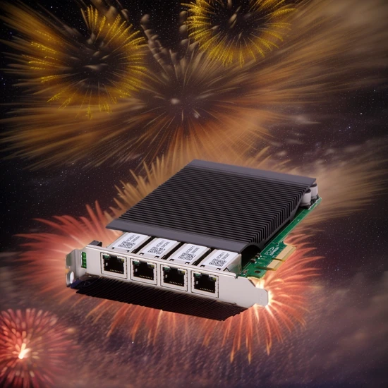 High-Speed Pcie X4 1g Network Card with 4 RJ45 Ports