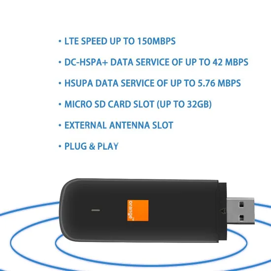 Huawei E3372 E3372h-153 150Mbps LTE 4G USB SIM Card Modem with 4G External Antenna
