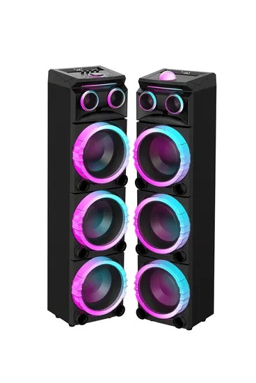 Dual 12inch Home Theater Wireless Speaker with Colorful Light