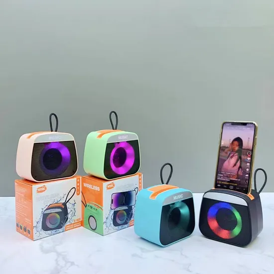 LED RGB Mini Bluetooth Speaker Portable Wireless Speaker for Outdoor Home Party with LED Lights