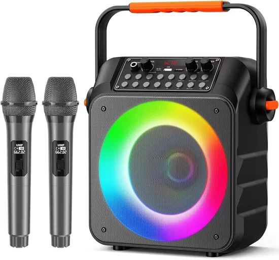 Electronic Bluetooth Wireless Colorful Light Karaoke Bocinas USB Bt Mini Speaker