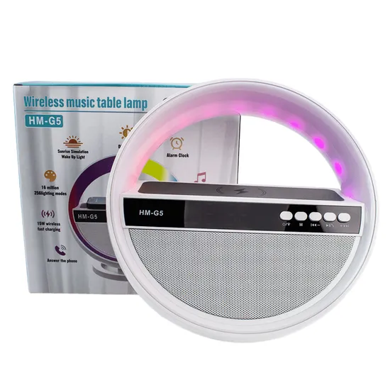 Multi Function Alarm Clock Color Mode Variety Wireless Charging Bluetooth Speaker