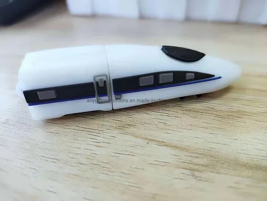 Creative Gift Train Shaped PVC USB Flash with One-Class Chip Customizable USB Stick