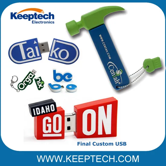 Custom PVC USB Flash Drive Per Your Ideas and Design Rubber PVC USB Drive Custom Shape USB Drive OEM USB Gift with Custom Logo