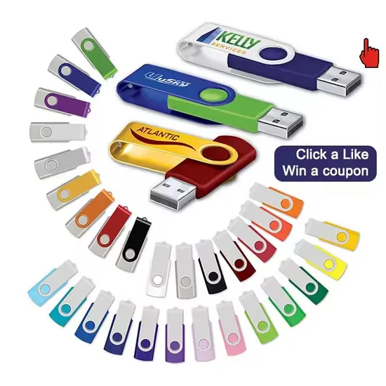 Customizable 4GB 8GB USB 2.0 Swivel Memory Sticks Flash Drives for Easy Storage