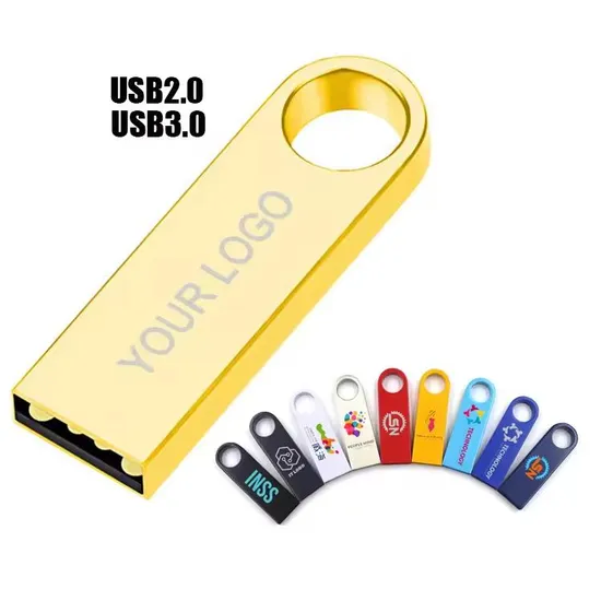 Metal Pendrive USB 2.0 Pen Drive Wholesale Memory 8GB USB Flash Drive 64GB USB Sticks 32GB Flash Drive