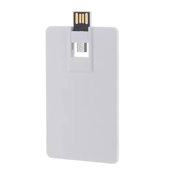 Custom Logo 2-in-1 OTG Credit Card USB Flash Drive Promotion Gift