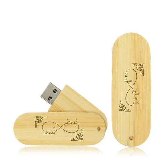 Promotion Swivel Eco-Friendly Wooden Casing Pendrive