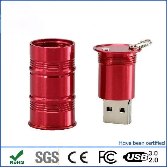 USB Flash Drive - Metal Oil Bucket Shape USB 2.0 8GB 16GB 32GB 64GB 128GB USB Drive