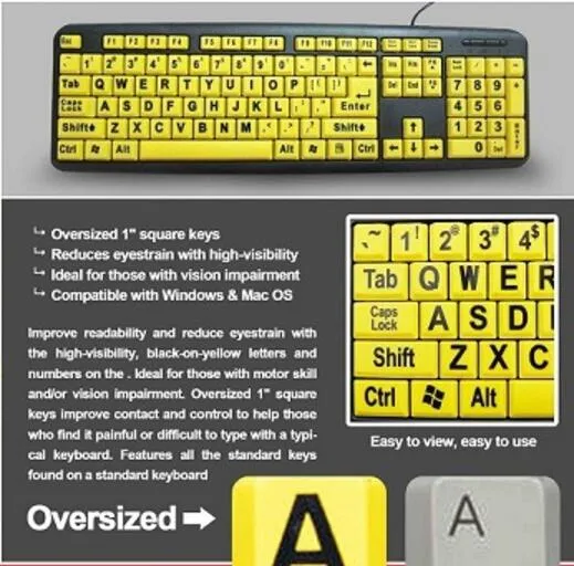 OEM Keyboard with Different Languages Braille Key Board