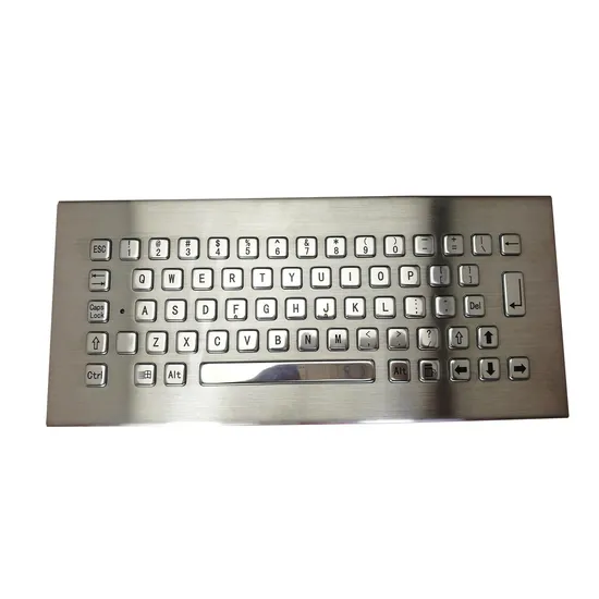 Removable Desktop Riot IP65 CNC Equipment Stainless Steel Metal Keyboard