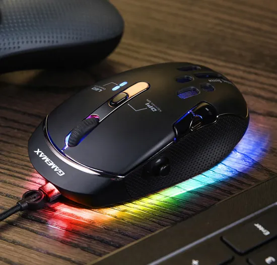 Gaming Mouse Computer Dpi Optional Black/White with Colorful Light Gaming Mouse 7D Gaming Mouse
