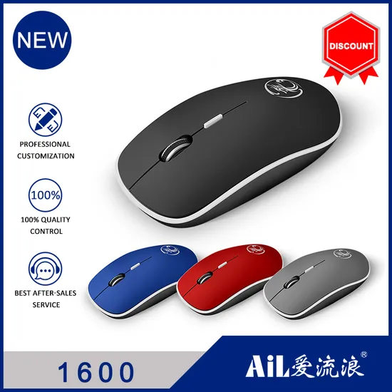 Hot Sale 2.4G Wireless Mouse Computer Mouse in Stock, 800/1200/1600/ Dpi, Big Windows Box, 3 Days to Deliver, OEM Order Welcome