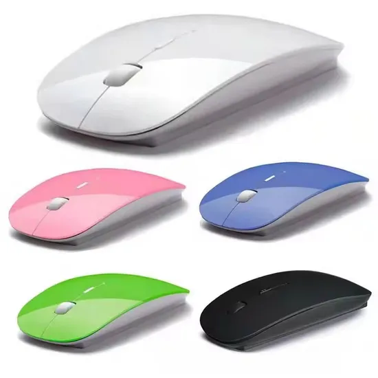 Wholesale Ultra Thin 2.4GHz Wireless Mouse with USB Nano Receiver Compatible for Laptop Windows Mac Android Mac PC Computer