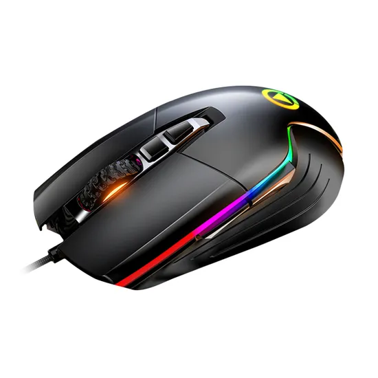 Sale Factory Gaming Mouse Dpi 200-1000 Gaming Mousese 7keys Full Key Programmable Dazzling RGB Gaming Mouse