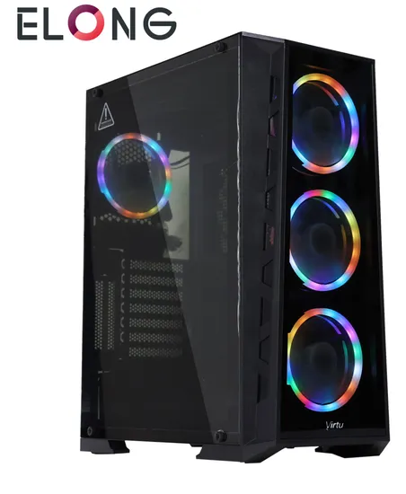 New Gaming Case with RGB Fan with Power Supply 80 Plus