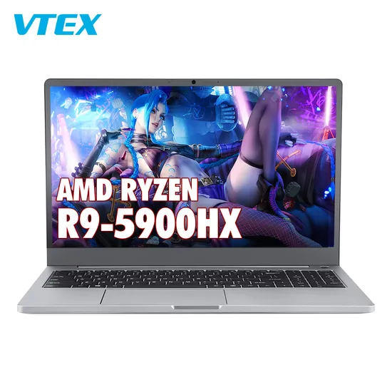 New Design AMD R9 5900hx Processor Thin Metal Body 15.6 Inch Laptop Fast Running 8GB/16GB RAM 256GB/512GB/1t Laptop