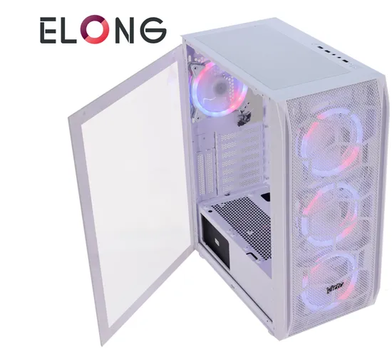 Tempered Glass Computer Case with Argb Fan Controller