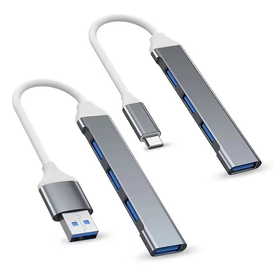 Cheap Aluminum Mini Style Alloy Charging Type C to 4 Ports USB 3.0 USB 2.0 Hub
