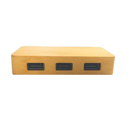 Environmental Protection Material 3.0 USB Smart Adapter 1 in 4 Multiport Dock Hub Type-C Converter Wood USB Hub