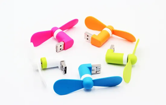 Universal 2 in 1 Mini Portable Micro USB Fan for Android and iPhone