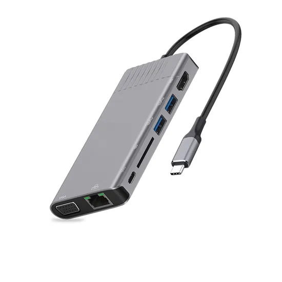 High Quality USB C Type C Hub to HDMI +TF Card+ USB 3.0 Hub Adapter VGA 7 In1 USB C Hub
