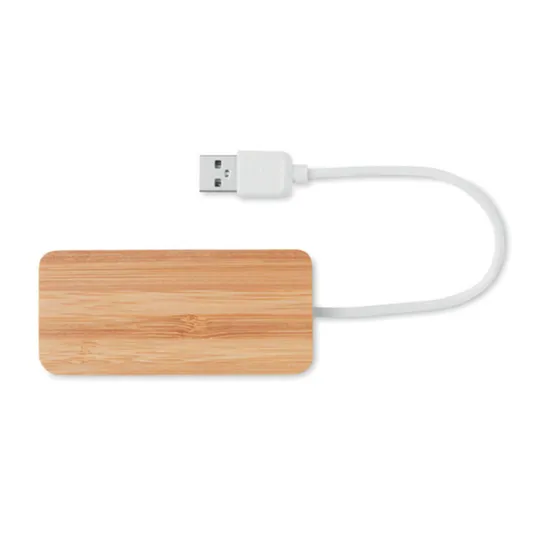 Bamboo and Wood USB Hub Multi-Function 3 in 1 USB Typec Port Expansion Dock Sub-Hub